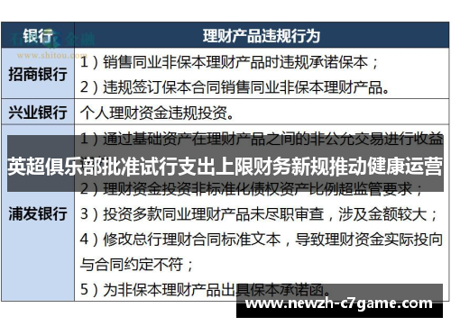 英超俱乐部批准试行支出上限财务新规推动健康运营 英超俱乐部批准试行支出上限财务新规推动健康运营